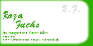 roza fuchs business card