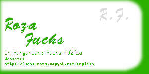 roza fuchs business card